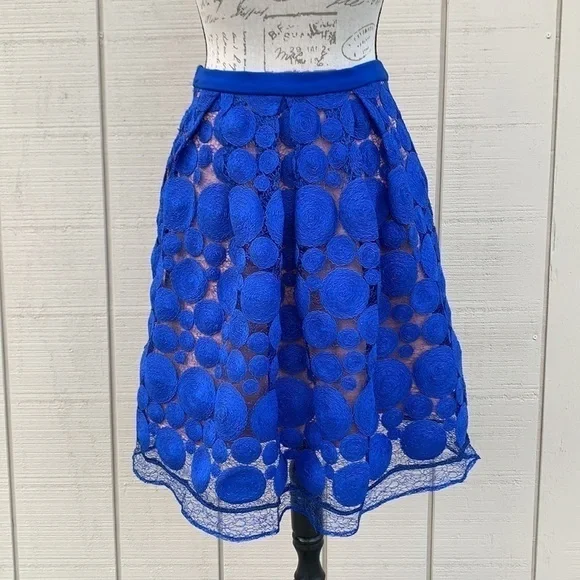 EVA Franco for Anthropologie Albastru Circle Skirt